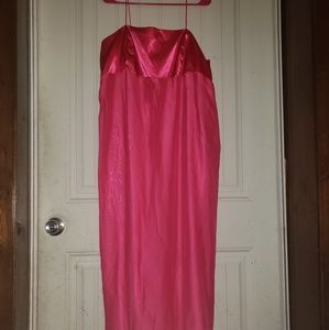 Satin floor length dress with matching satin wrap